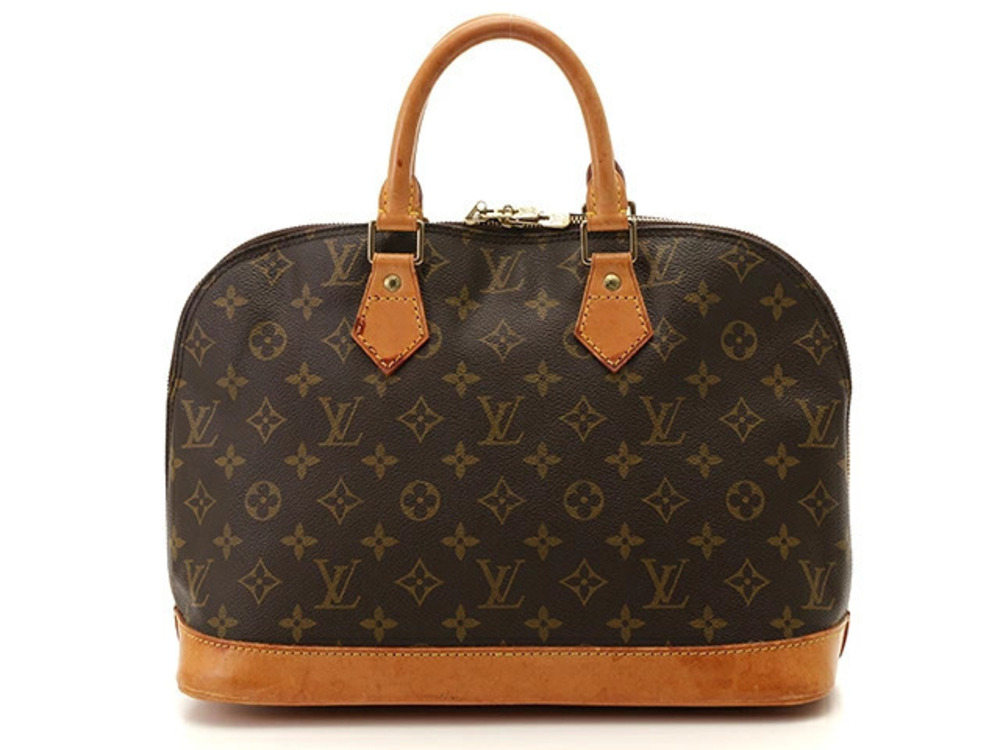 LOUIS VUITTON Alma Monogram Handbag Brown